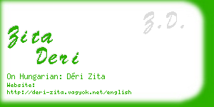 zita deri business card